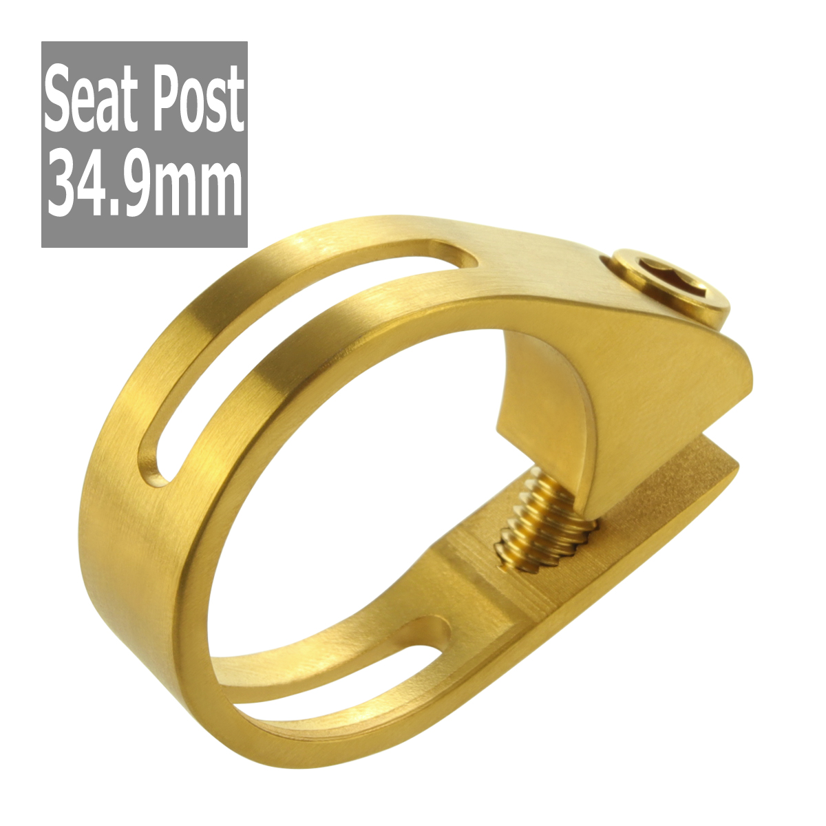 64チタンクランプ シートクランプ 34.9mm チタンボルト付き ゴールドカラー 自転車 ロードバイク JA484 | ブランド登録なし | 03