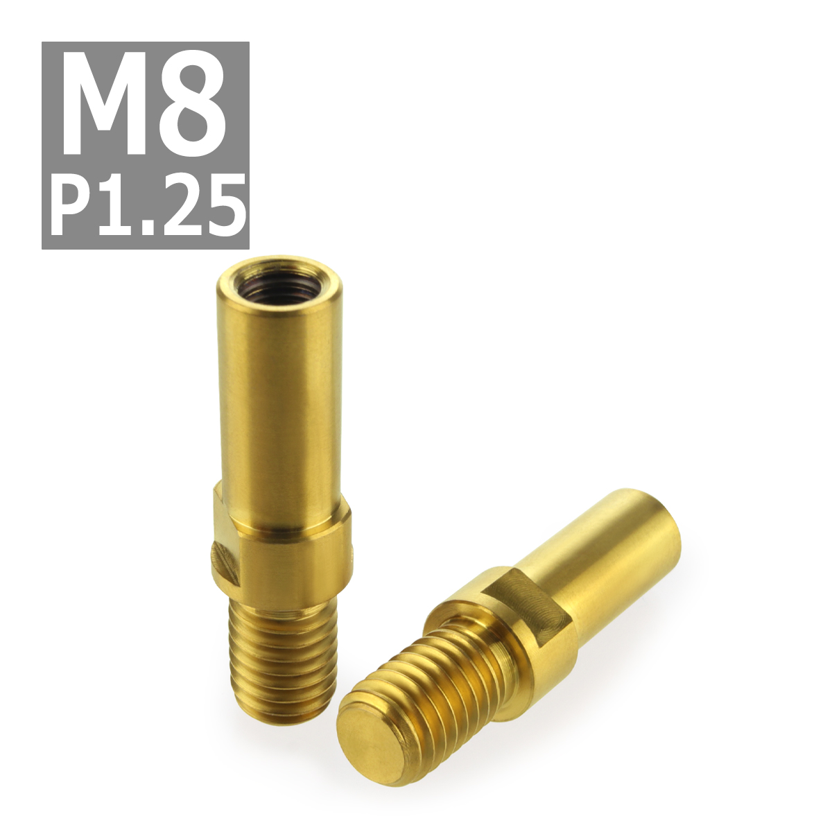 64チタンボルト M8 P1.25 Vブレーキ マウント ボルト カンチブレーキ ピボットボルト ゴールドカラー 2個セット JA487 | ブランド登録なし | 03