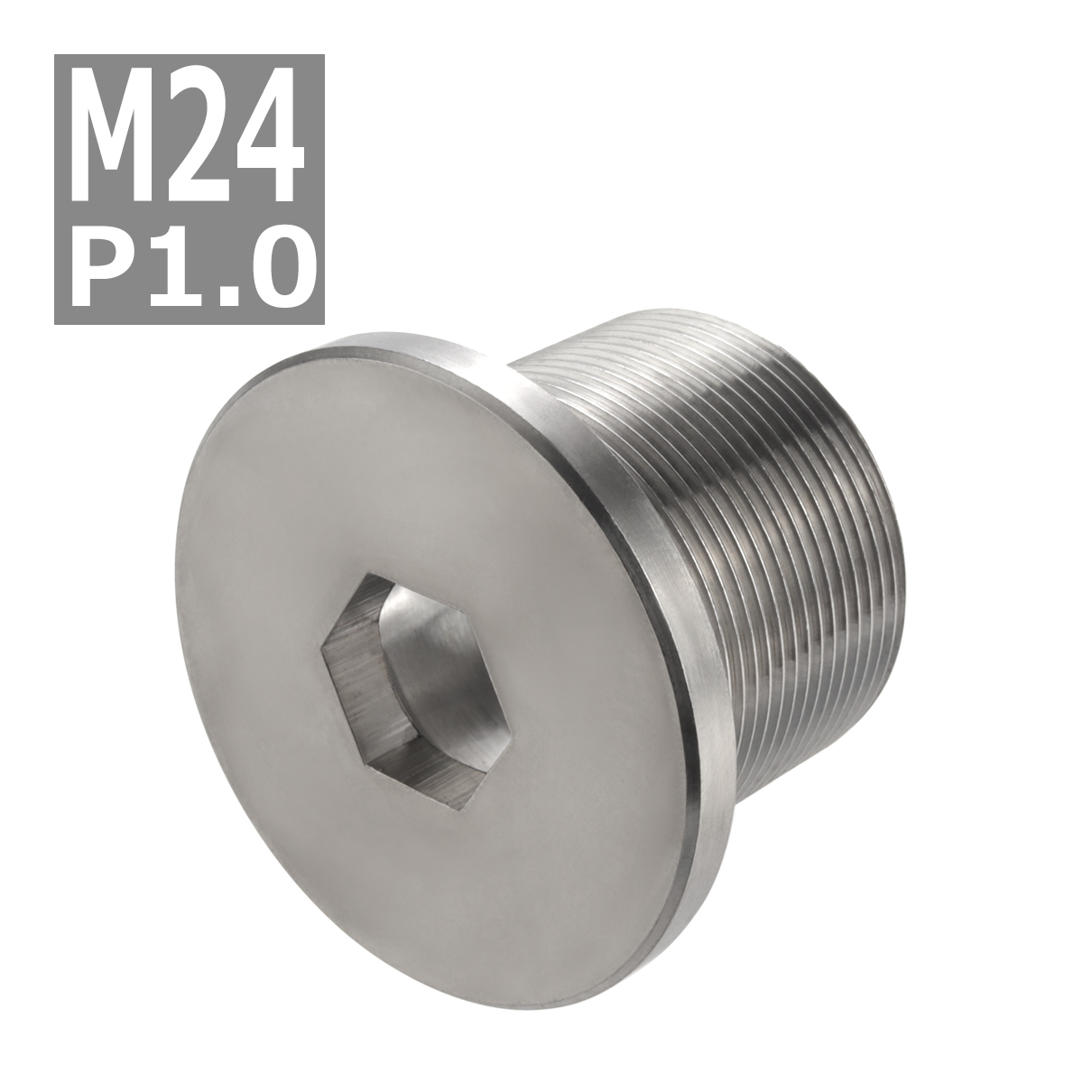 64チタンボルト M24×20mm P1.0 ステアリングポスト 取り付けボルト ダホン DAHON等に シルバーカラー JA500 | ブランド登録なし | 03