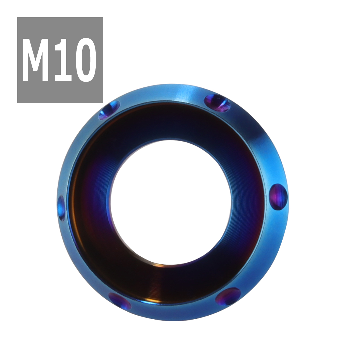 64チタンワッシャー M10 外径20mm 内径10mm デザインワッシャー ボルト座面枠付き 焼きチタンカラー ドレスアップ 1個 JA512 | ブランド登録なし | 03