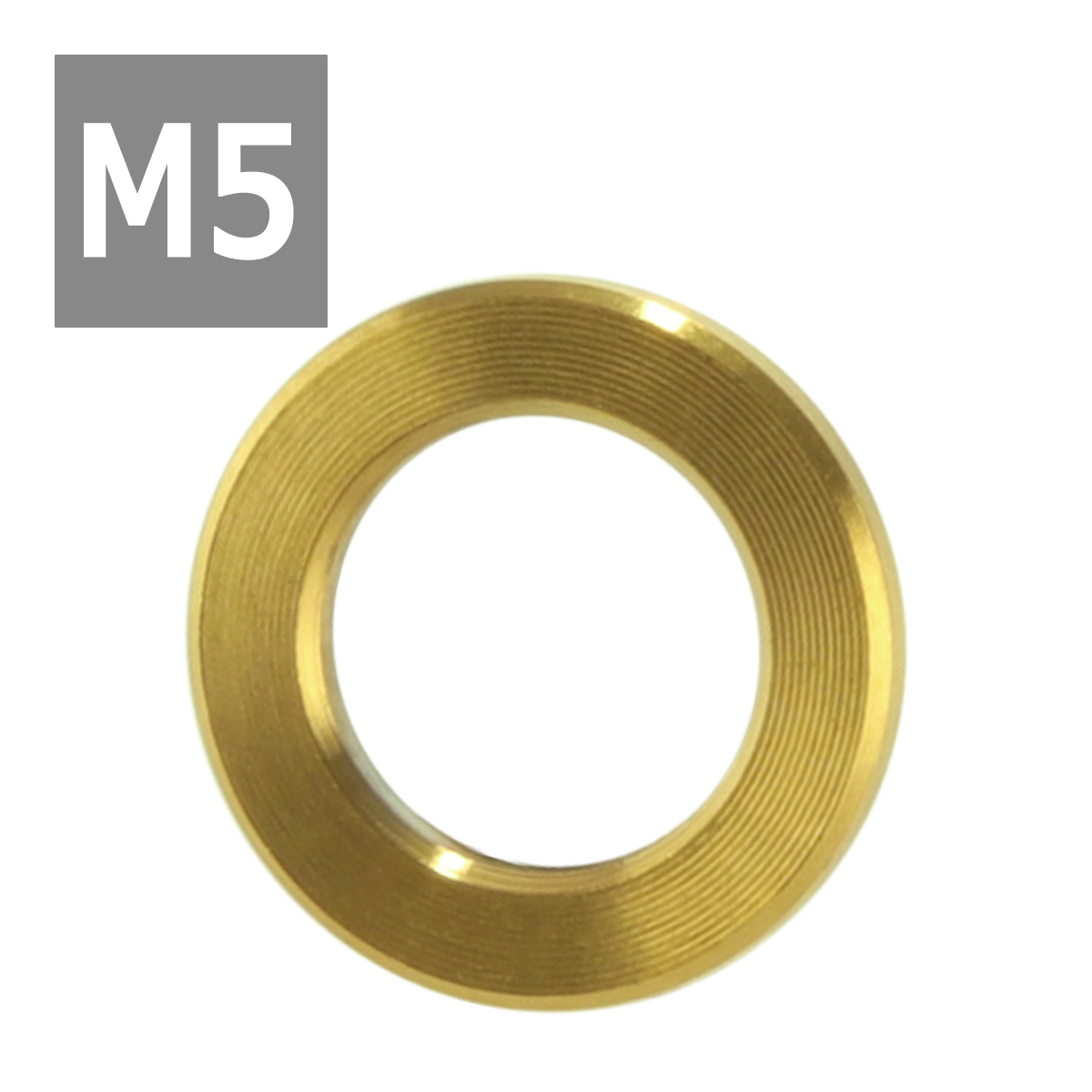 64チタンワッシャー M5 外径8.5mm 内径5.2mm 平ワッシャー フラットワッシャー ゴールドカラー ドレスアップ 1個 JA520 | ブランド登録なし | 03