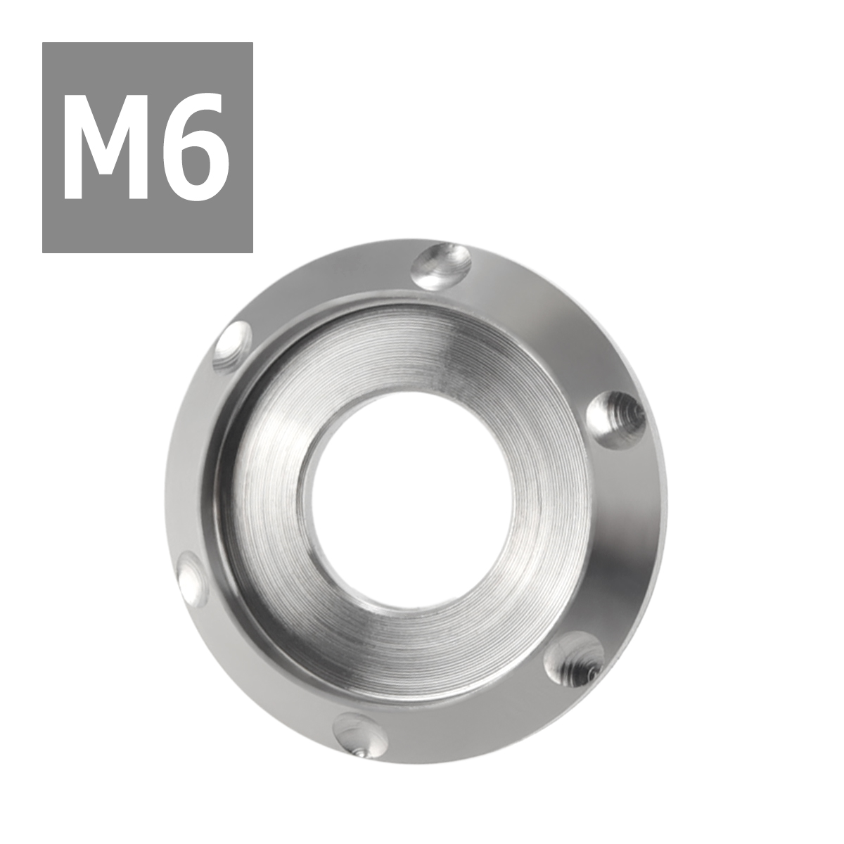 64チタンワッシャー M6 外径15mm 内径6mm デザインワッシャー ボルト座面枠付き シルバーカラー ドレスアップ 1個 JA634 | ブランド登録なし | 03