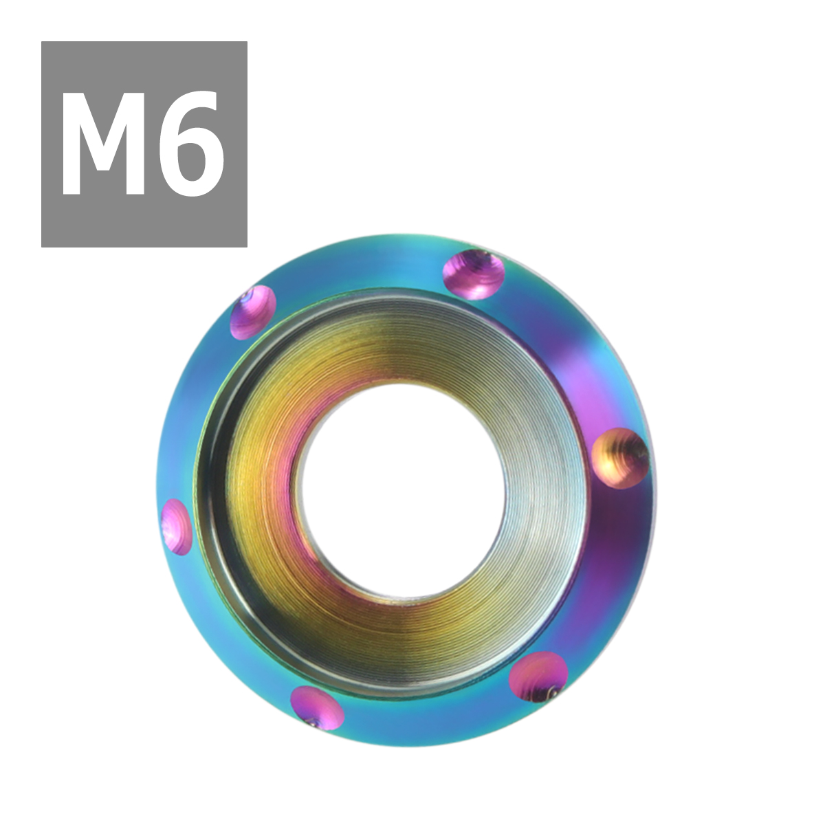 64チタンワッシャー M6 外径15mm 内径6mm デザインワッシャー ボルト座面枠付き 焼きチタンカラー ライトカラー 1個 JA635 | ブランド登録なし | 03