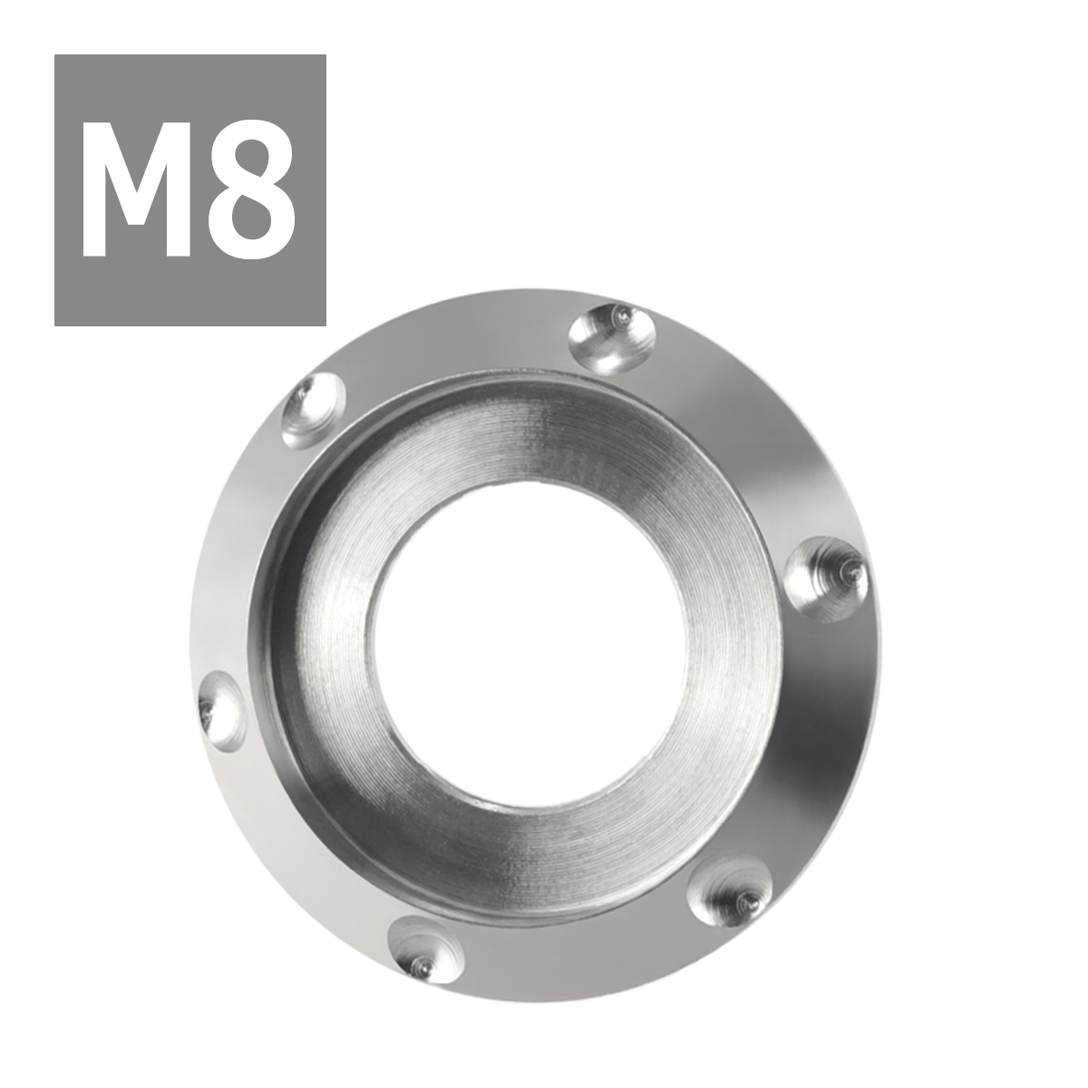 64チタンワッシャー M8 外径18mm 内径8mm デザインワッシャー ボルト座面枠付き シルバーカラー ドレスアップ 1個 JA637 | ブランド登録なし | 03