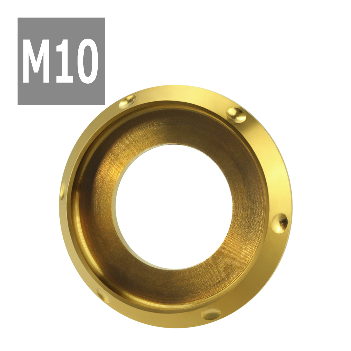 64チタンワッシャー M10 外径20mm 内径10mm デザインワッシャー ボルト座面枠付き ゴールドカラー ドレスアップ 1個 JA642 | ブランド登録なし | 03