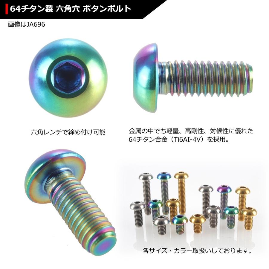 64チタンボルト M4×10mm P0.7 トラスヘッド 六角穴付き ボタンボルト 焼きチタンカラー 虹色 1個 JA696 | ブランド登録なし | 02