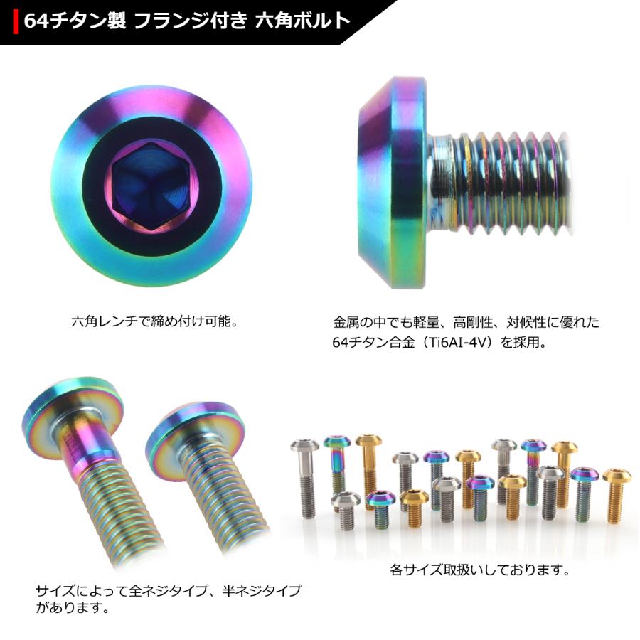 64チタンボルト M6×25mm P1.0 テーパーヘッド 六角穴 ボタンボルト 焼きチタンカラー 1個 JA856 | ブランド登録なし | 02
