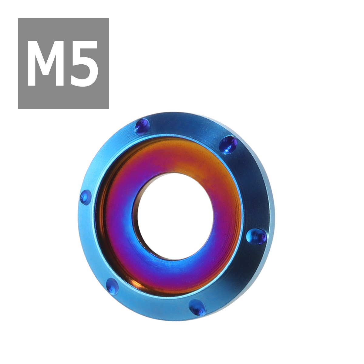 64チタンワッシャー M5 外径12mm 内径5mm デザインワッシャー ボルト座面枠付き 焼きチタンカラー ドレスアップ 1個 JA892 | ブランド登録なし | 03