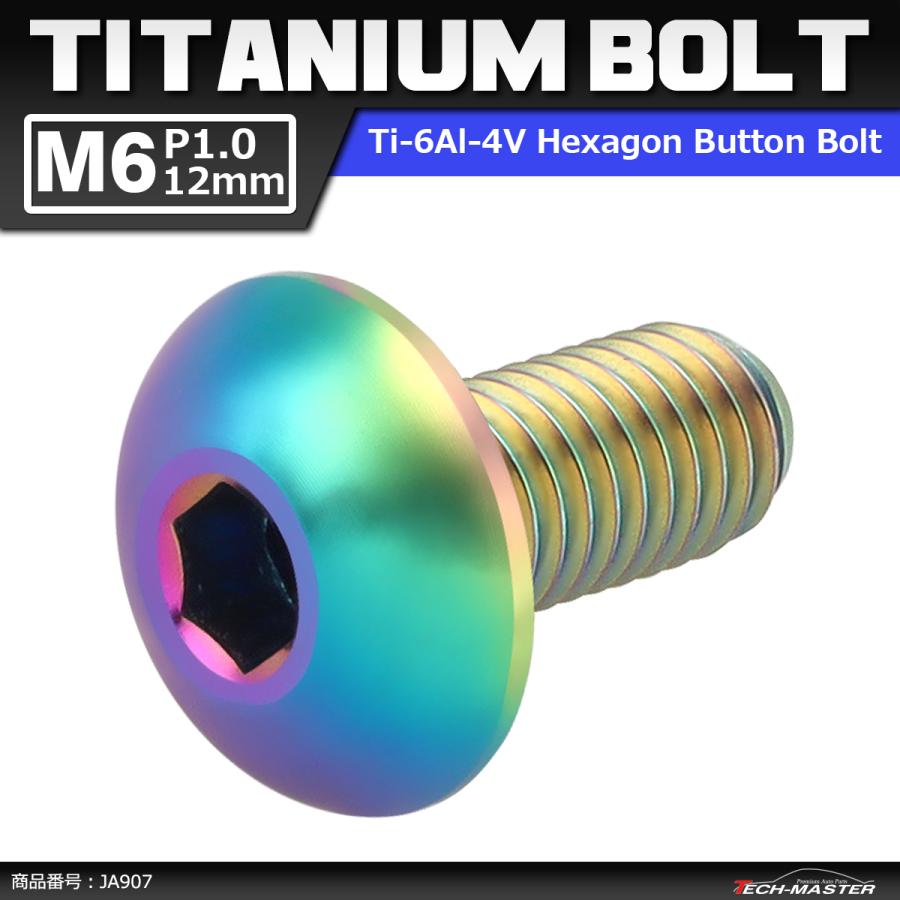 64チタンボルト M6×12mm P1.0 トラスヘッド 六角穴付き 焼きチタンカラー ライトカラー 1個 JA907 | ブランド登録なし