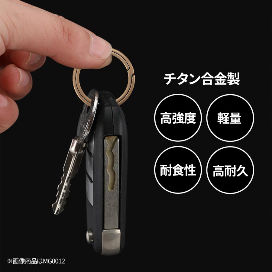 カラビナ 丸型 チタン合金 サークルカラビナ キーリング 丸カン キーホルダー メンズ おしゃれ 車 鍵 20mm 28mm 関連画像1