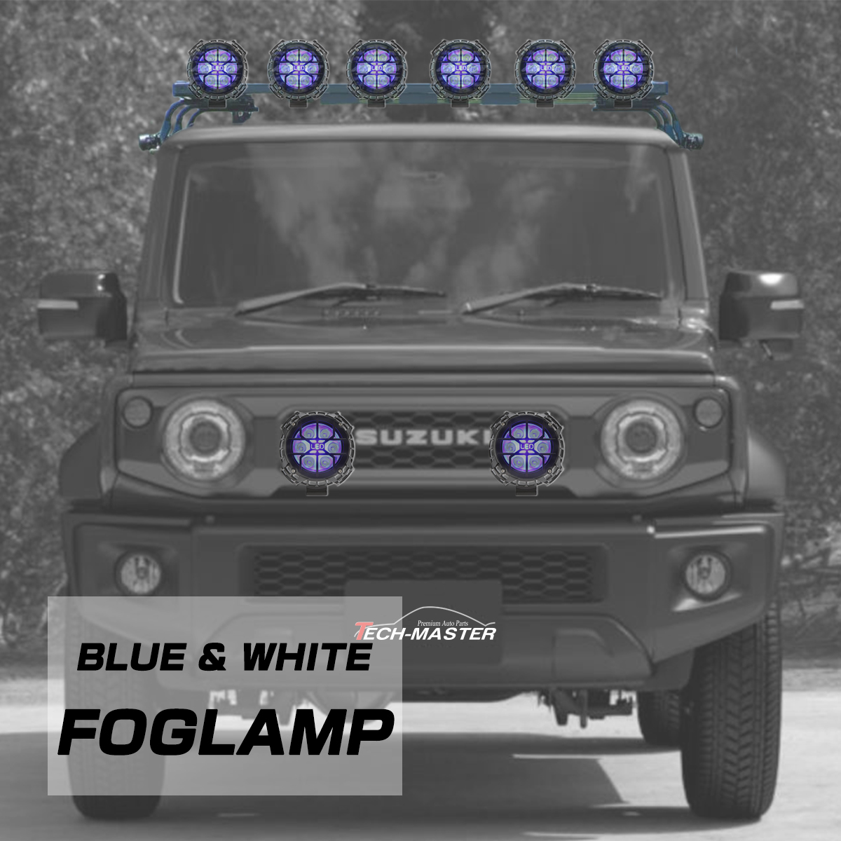 作業灯 ブルー ホワイト フォグランプ LED 30W 4WD オフロード車