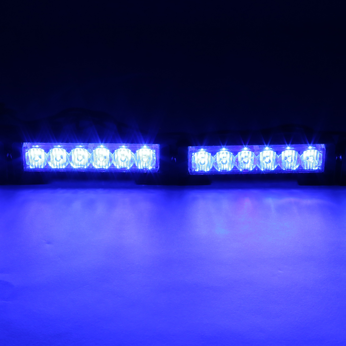 ストロボ フラッシュ ライト 6LED×2ユニット 発光パターン変更可 リモコン付き DC12V | ブランド登録なし | 01