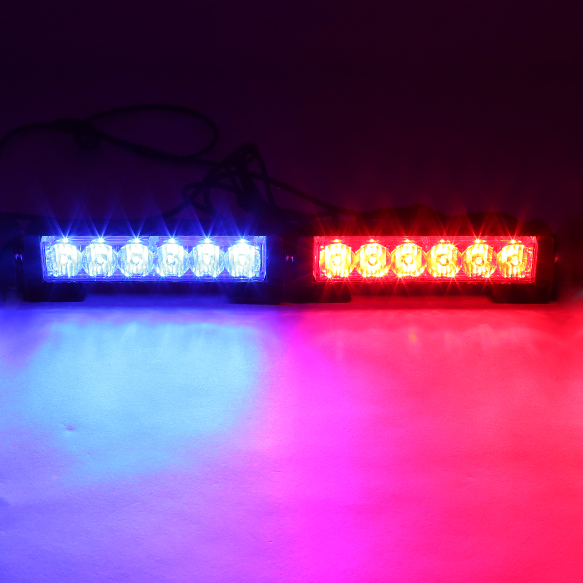 ストロボ フラッシュ ライト 6LED×2ユニット 発光パターン変更可 リモコン付き DC12V | ブランド登録なし | 02