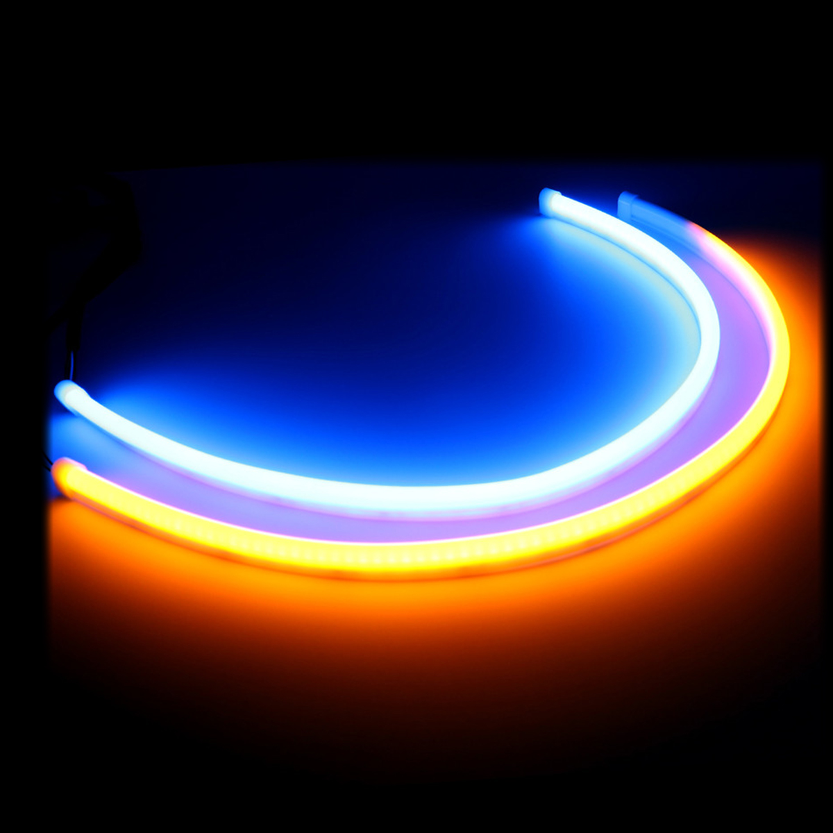 シリコン性LEDライト Amazon | OUGUAN オートライトバー LEDヘッドライト チューブ