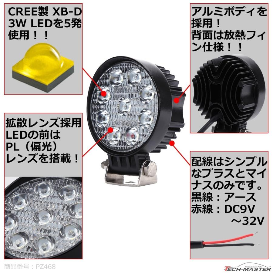 超コンパクト 27W LED作業灯 DC12V/24V ワークライト 防水 フォグランプ バックランプ PZ468 | ブランド登録なし | 02