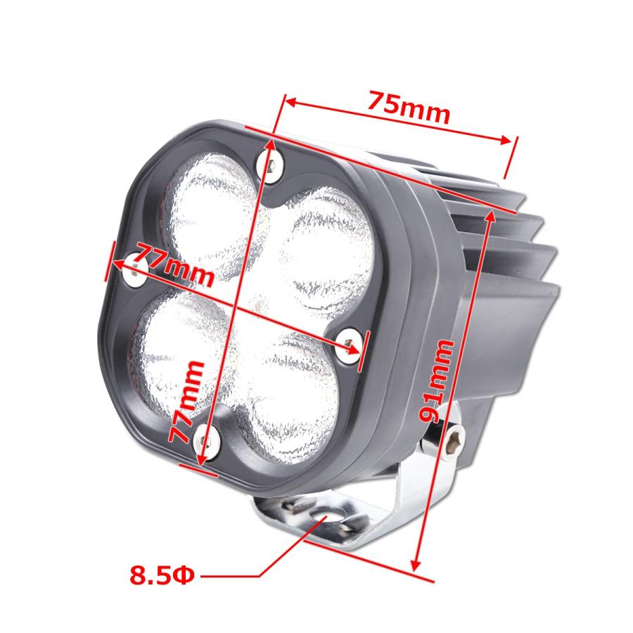 40W ミニLED投光器 作業灯 照射60度 DC12V/24V/48V 屋外 防水 防災 フォグランプ 汎用 PZ472 | ブランド登録なし | 04