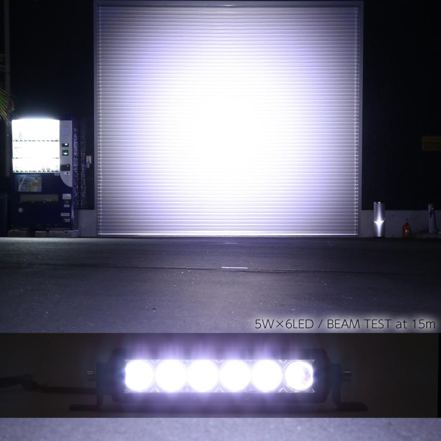 LEDライトバー 30W LED作業灯 DC12V/24V 7インチ ワークライト スポットレンズ PZ501 | ブランド登録なし | 01