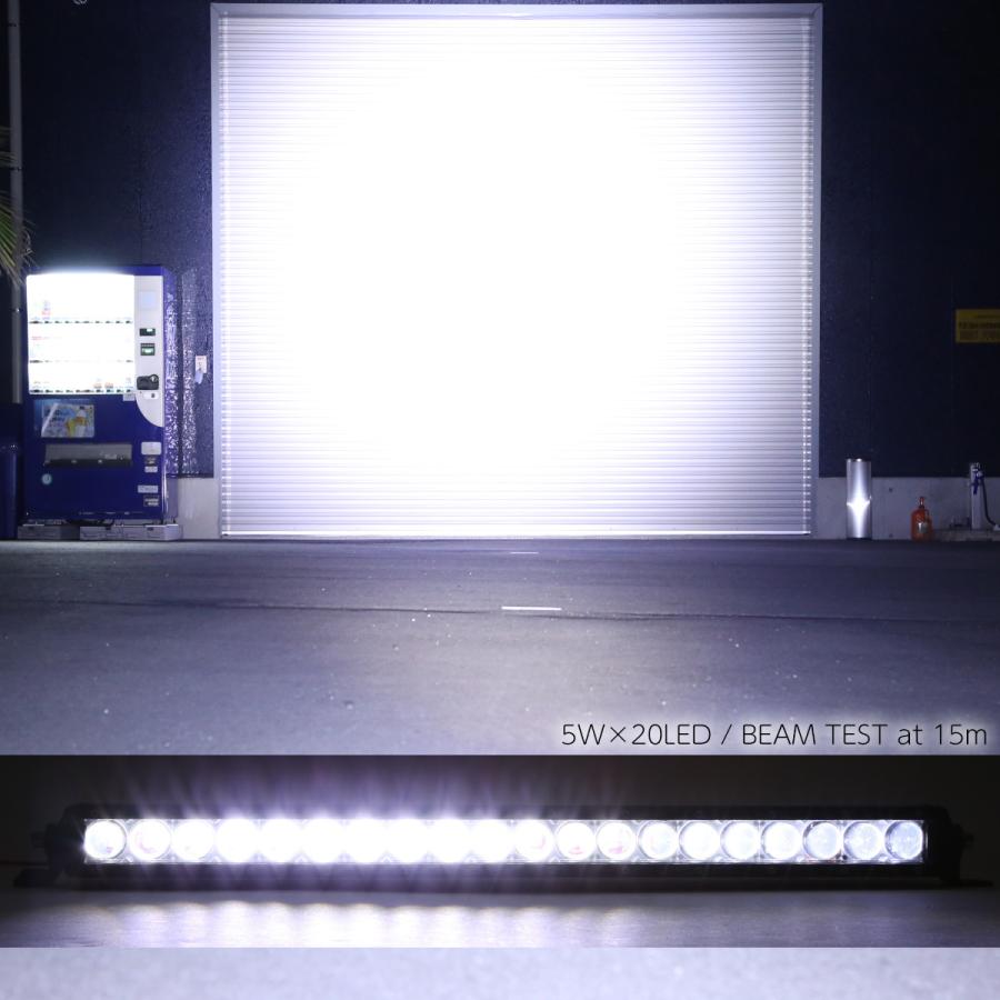 LEDライトバー 100W LED作業灯 DC12V/24V 21インチ ワークライト スポットレンズ PZ503 | ブランド登録なし | 01