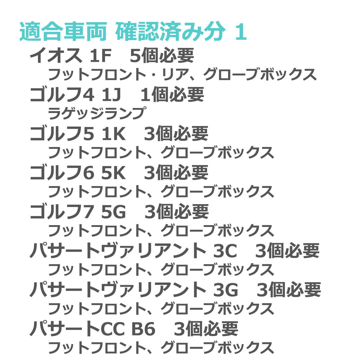 LEDフットランプ ゴルフ5 ゴルフ6 トゥアレグ パサート ルームランプ VolksWagen Audi Porsche 互換品 7L0947415 RZ135 | フォルクスワーゲン | 03