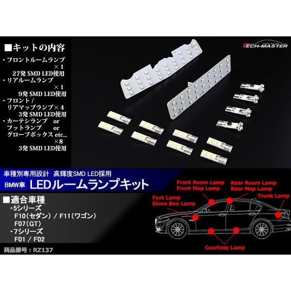 LEDルームランプキット BMW 7シリーズ F01/F02 5シリーズ F07/F10/F11