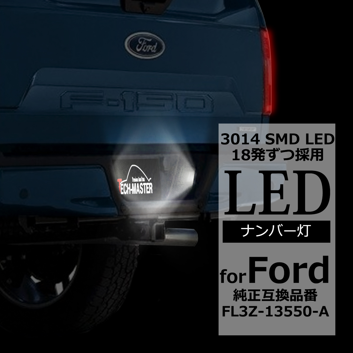 LEDライセンスランプ F-150 2015- RAPTOR 2017- ナンバー灯 フォード 純正互換品番 FL3Z-13550-A RZ144 | フォード