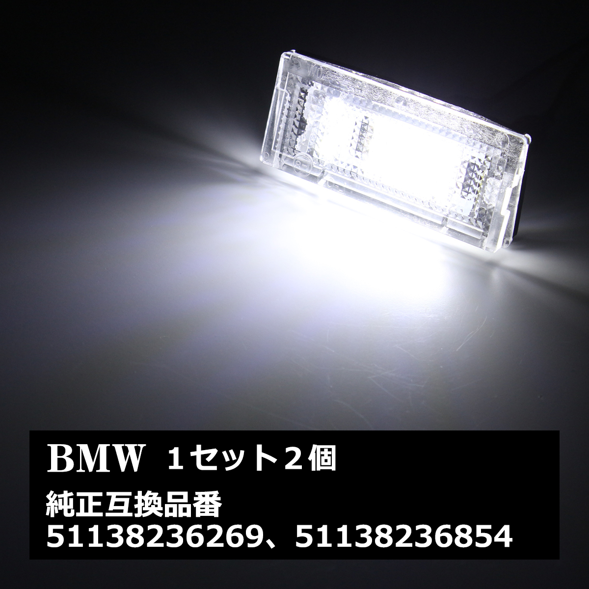 BMW E46 前期/後期 316i/318i/320i/323i/325i/328i/330i等 車種専用設計LEDライセンスランプ ナンバー灯 2個set RZ154｜tech｜04