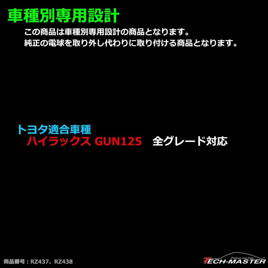 爆光 ハイラックス LEDルームランプ GUN125 クールホワイト 室内灯 RZ437 | ハイラックス | 01
