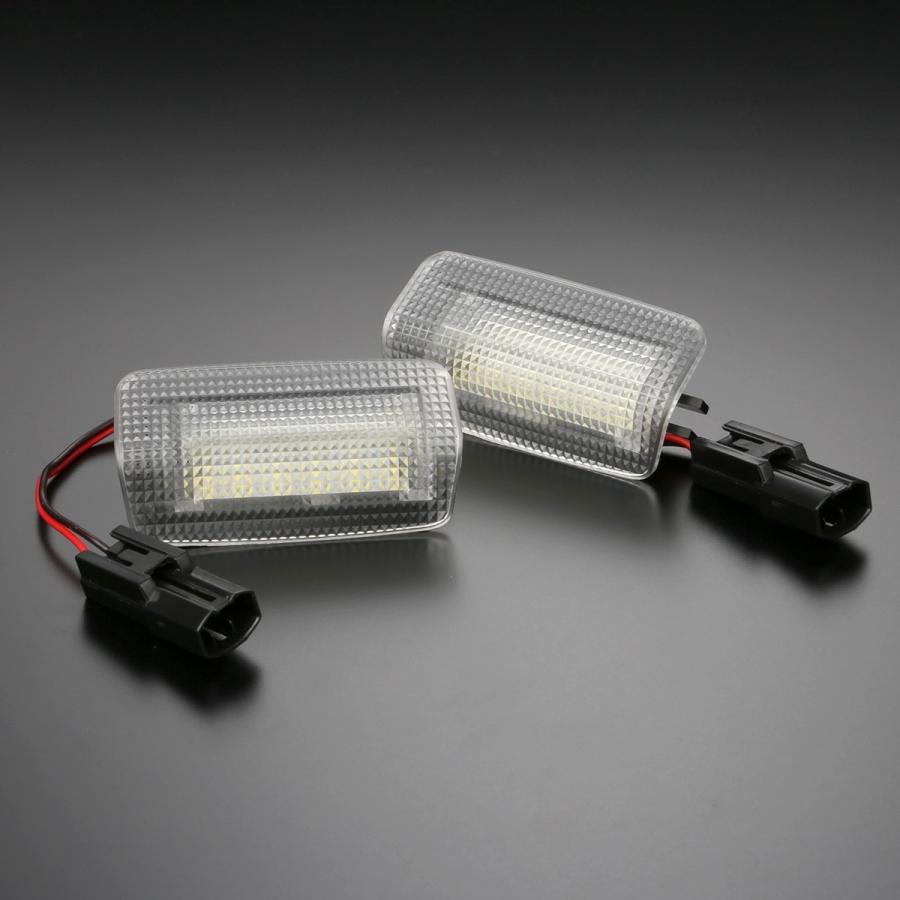 LED カーテシランプ トヨタ レクサス 汎用 赤点滅 ホワイト/レッド 2色発光 81230-48020 81230-30200 互換品 RZ454 | トヨタ | 03