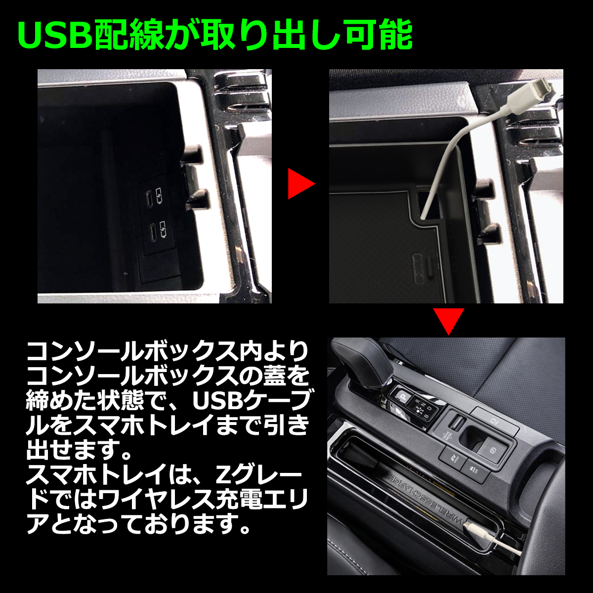 60系 プリウス トレイ コンソールボックストレイ センター カスタム パーツ 内装 SZ1301 | プリウス | 02