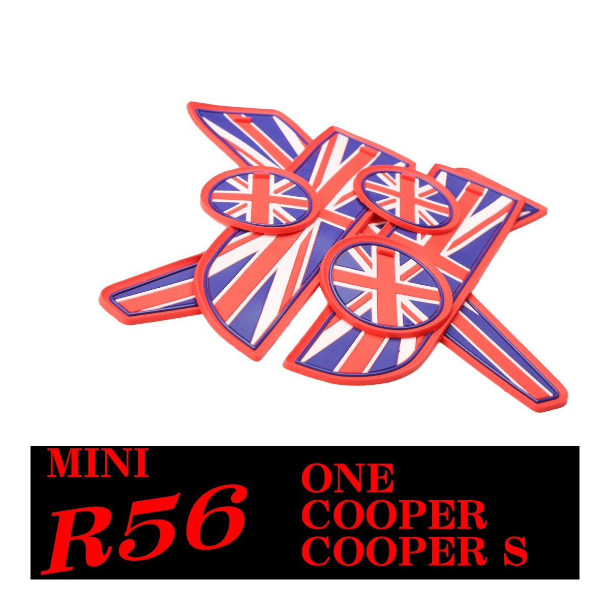 ミニクーパー R56 ワン/クーパー/クーパーS ラバー ゴム ポケット マット ユニオンジャック BMW MINI SZ386
