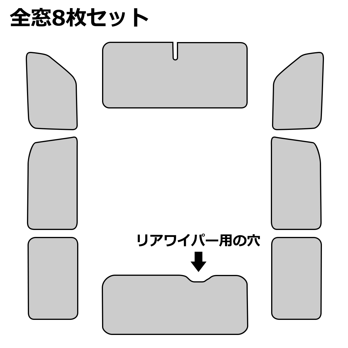 日産 E26 NV350 キャラバン サンシェード 全窓用 5層構造