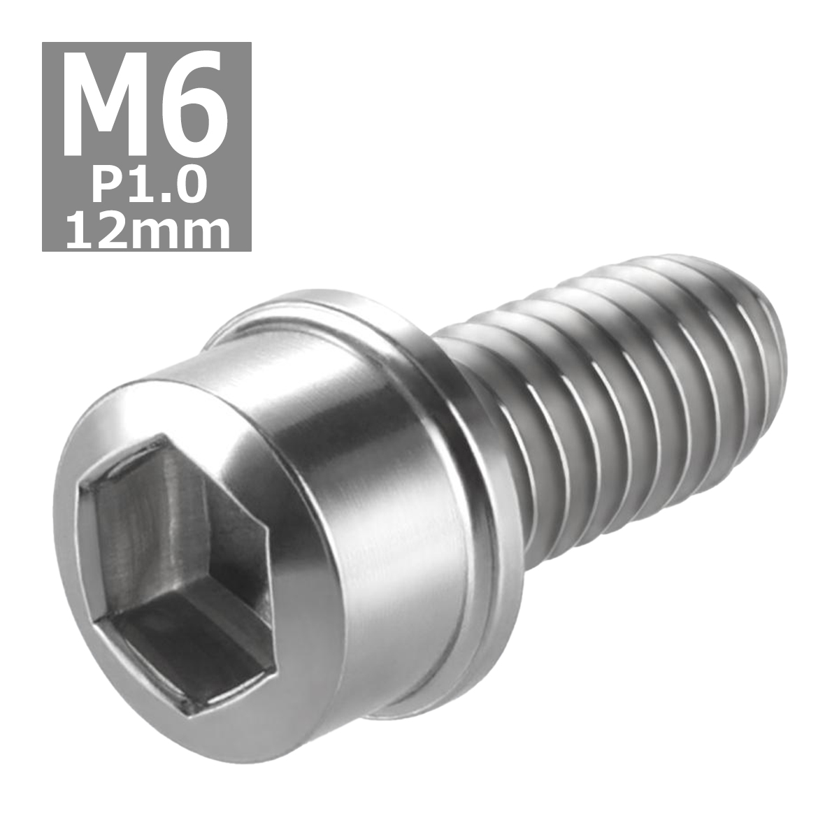 キャップボルト M6×12mm P1.0 スリムヘッド ステンレス シルバーカラー 1個 TB0189 | ブランド登録なし | 03
