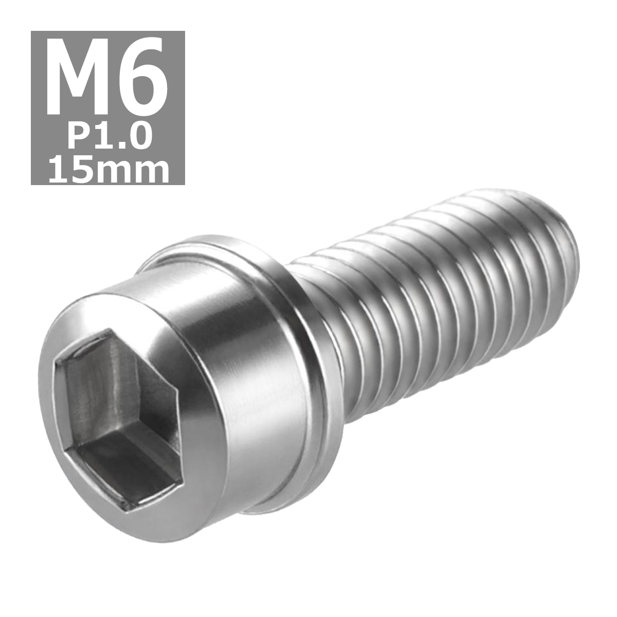キャップボルト M6×15mm P1.0 スリムヘッド ステンレス シルバーカラー 1個 TB0190 | ブランド登録なし | 03