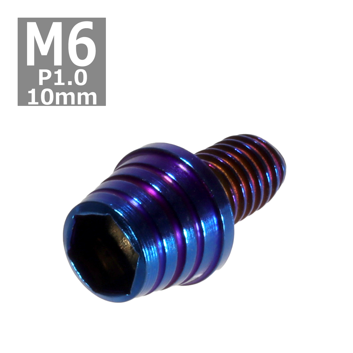 キャップボルト M6×10mm P1.0 テーパーシェル ステンレス 焼きチタンカラー 1個 TB0365 | ブランド登録なし