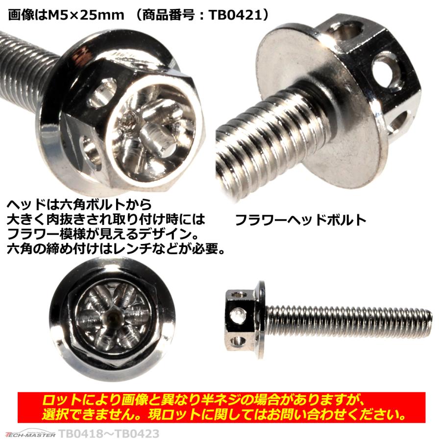 六角ボルト M5×35mm P0.8 フラワーヘッド ステンレス シルバー 1個 TB0423 | ブランド登録なし | 02