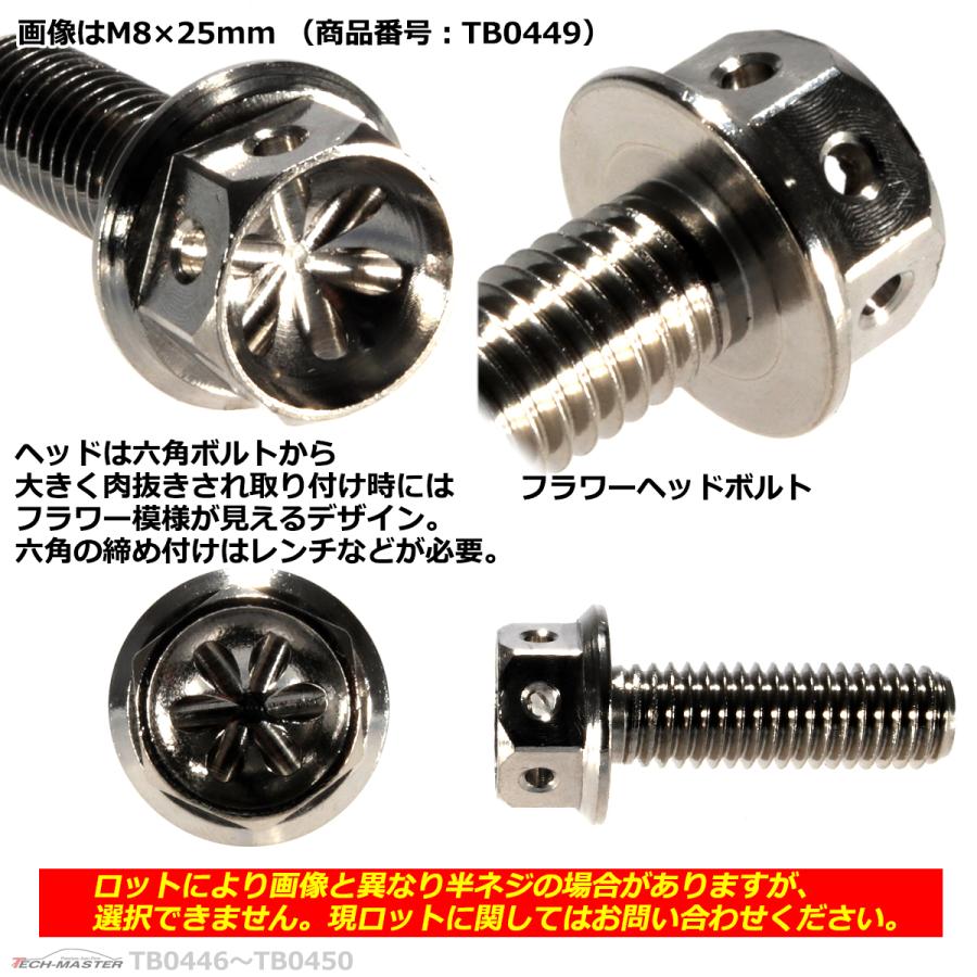 六角ボルト M8×12mm P1.25 フラワーヘッド ステンレス シルバー 1個 TB0446 | ブランド登録なし | 02