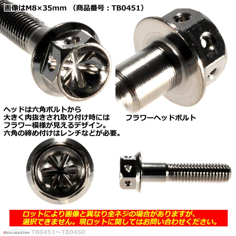 六角ボルト M8×35mm P1.25 フラワーヘッド ステンレス シルバー 1個 TB0451 | ブランド登録なし | 02
