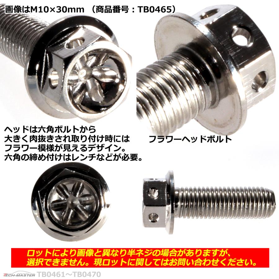 六角ボルト M10×25mm P1.25 フラワーヘッド ステンレス シルバー 1個 TB0464 | ブランド登録なし | 02