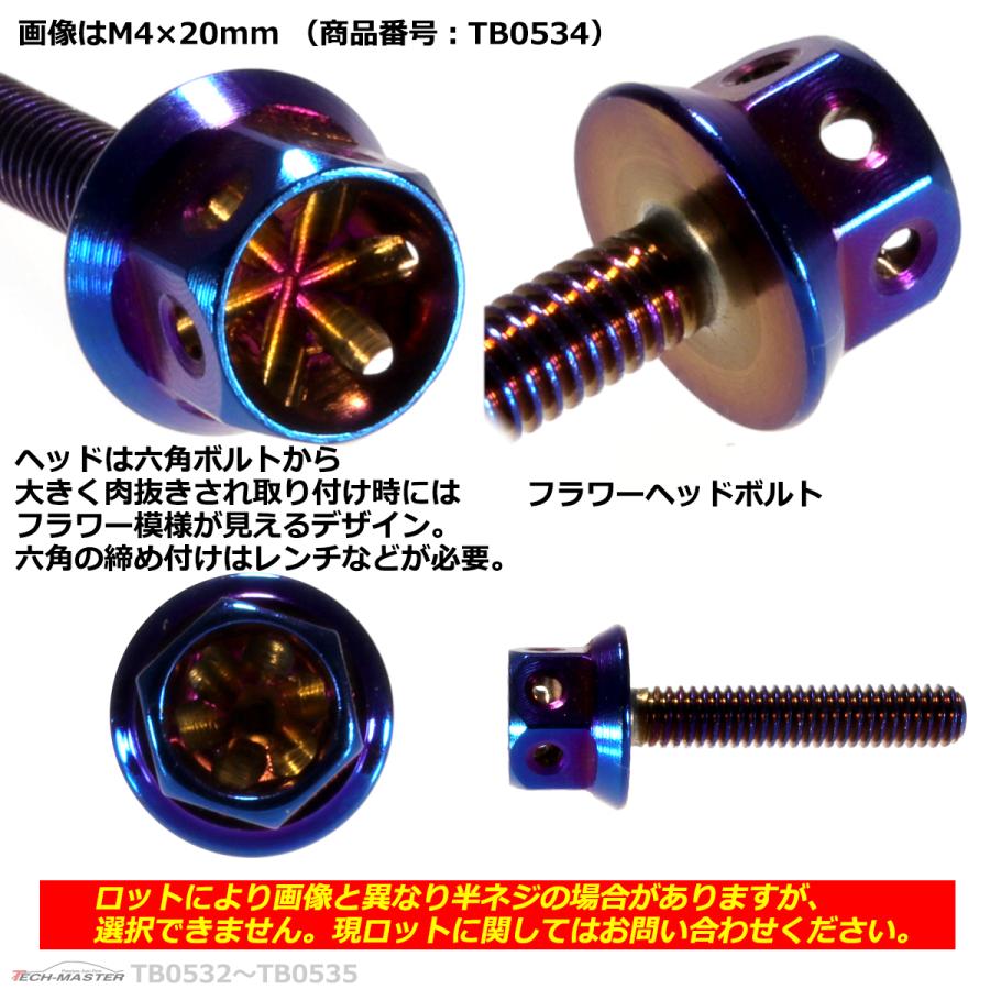 六角ボルト M4×25mm P0.7 フラワーヘッド ステンレス 焼きチタンカラー 1個 TB0535 | ブランド登録なし | 02