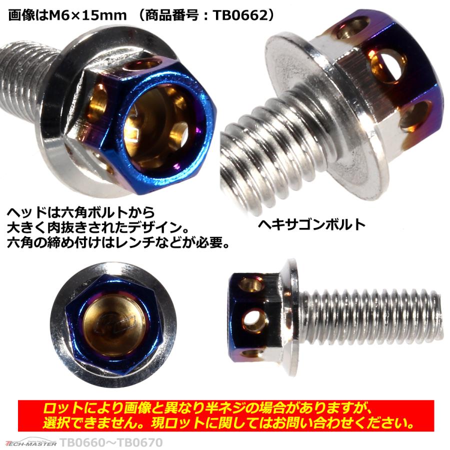 六角ボルト M6×25mm P1.0 ヘキサゴン ステンレス シルバー＆焼きチタンカラー 1個 TB0664 | ブランド登録なし | 02