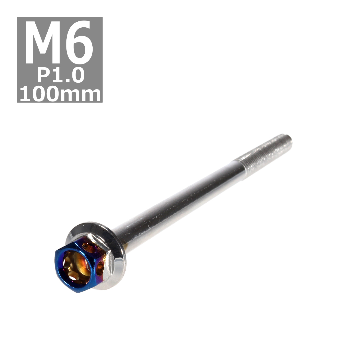 六角ボルト M6×100mm P1.0 ヘキサゴン ステンレス シルバー＆焼きチタンカラー 1個 TB0679 | ブランド登録なし