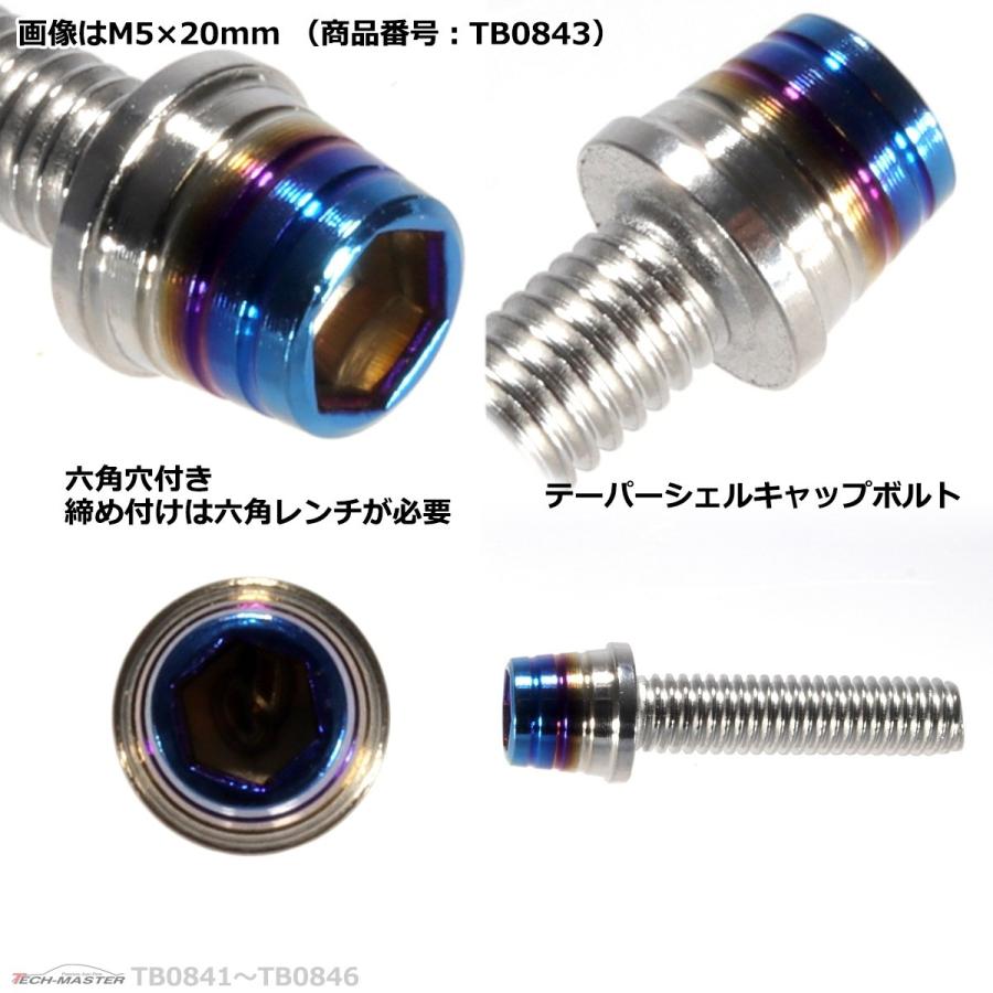 キャップボルト M5×25mm P0.8 テーパーシェル ステンレス シルバー＆焼きチタンカラー 1個 TB0844 | ブランド登録なし | 02