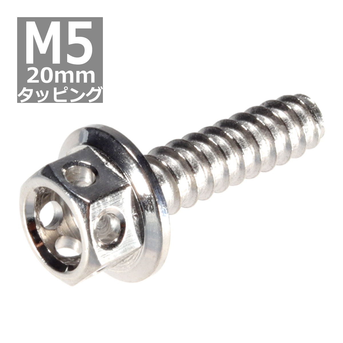 M5×20mm タッピングネジ タッピングビス タッピングボルト シルバー ステンレス 1本 TC0004｜tech