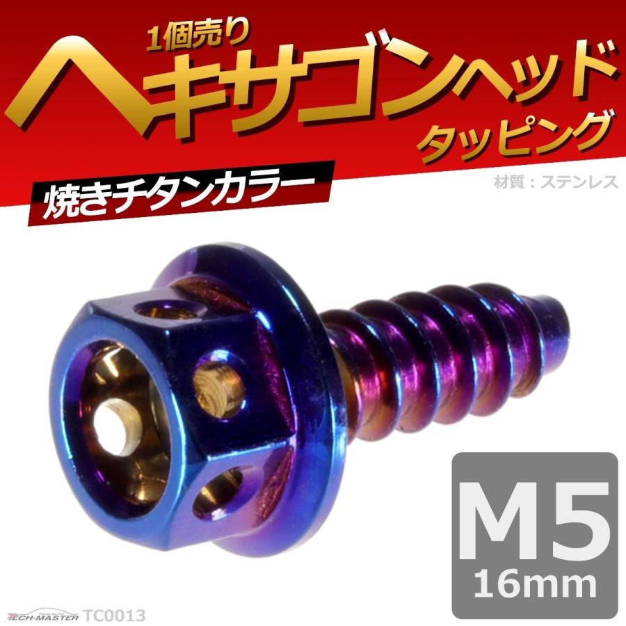 M5×16mm タッピングネジ タッピングビス タッピングボルト 焼きチタンカラー ステンレス 1本 TC0013｜tech｜02