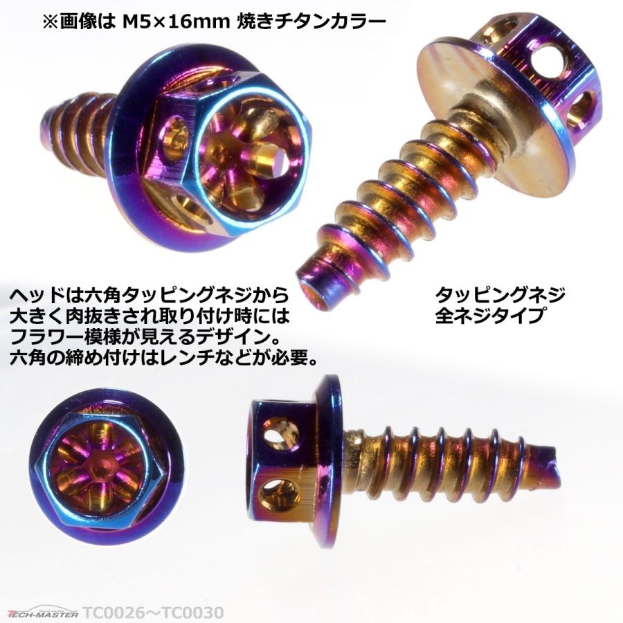 M5×16mm タッピングネジ タッピングビス タッピングボルト 焼きチタンカラー ステンレス 1本 TC0028 | ブランド登録なし | 02