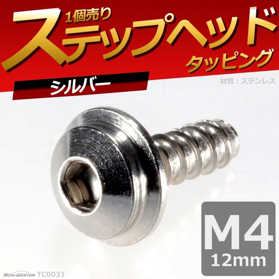 M4×12mm タッピングネジ タッピングビス タッピングボルト シルバー ステンレス 1本 TC0031 | ブランド登録なし | 01