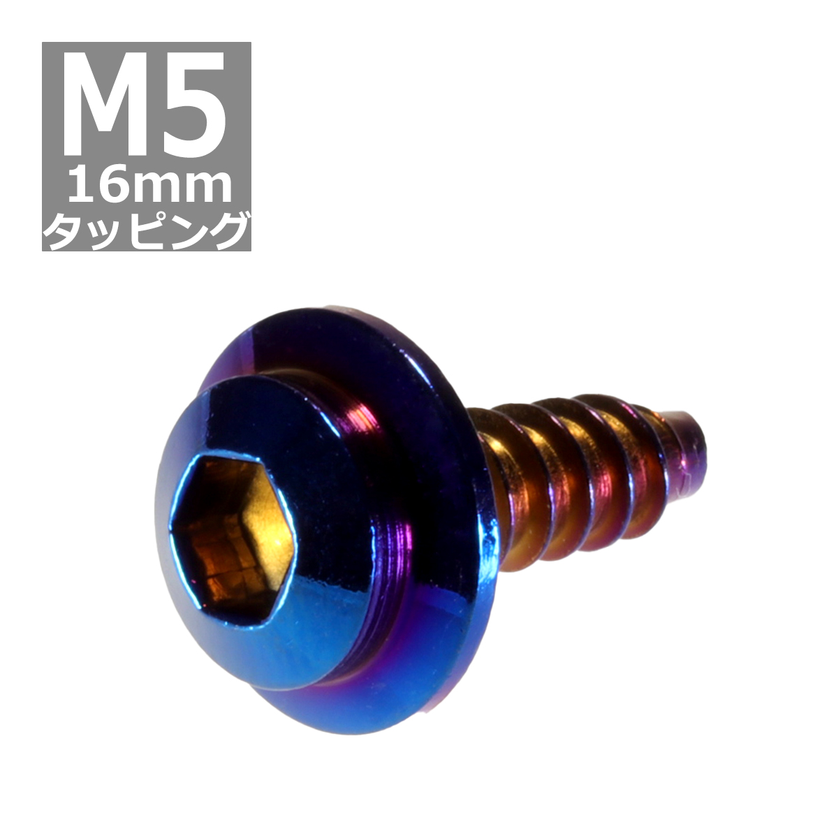 M5×16mm タッピングネジ タッピングビス タッピングボルト 焼きチタンカラー ステンレス 1本 TC0043 | ブランド登録なし