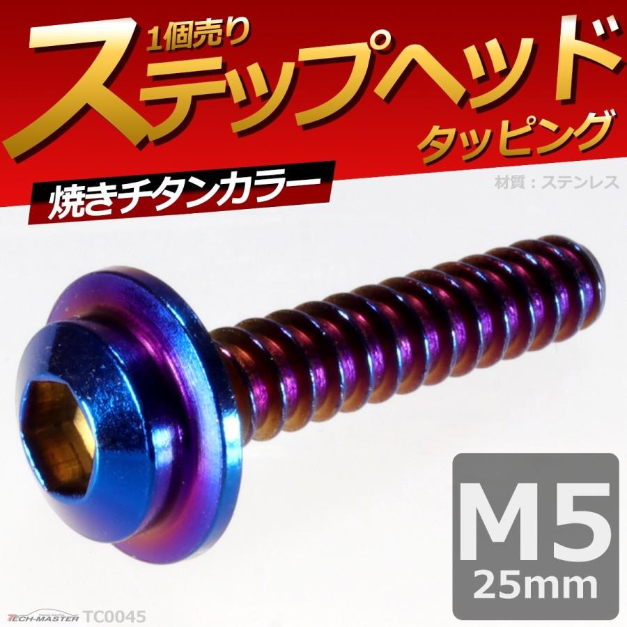 M5×25mm タッピングネジ タッピングビス タッピングボルト 焼きチタンカラー ステンレス 1本 TC0045 | ブランド登録なし | 01