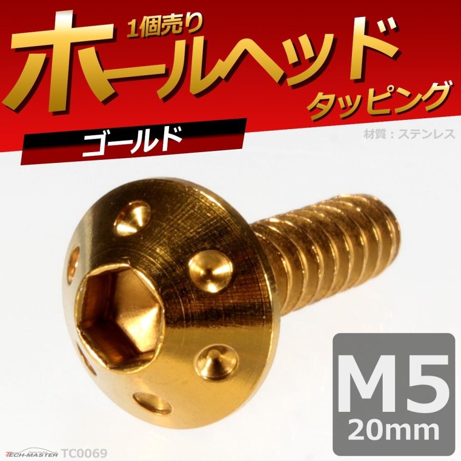 M5×20mm タッピングネジ タッピングビス タッピングボルト ゴールド ステンレス 1本 TC0069 | ブランド登録なし | 01