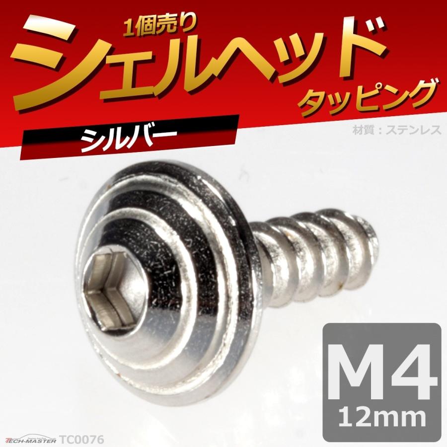 M4×12mm タッピングネジ タッピングビス タッピングボルト シルバー ステンレス 1本 TC0076 | ブランド登録なし | 01
